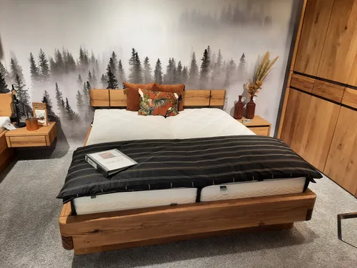 Balkenbett mit 2 Nachtkosolen BALTIMORE